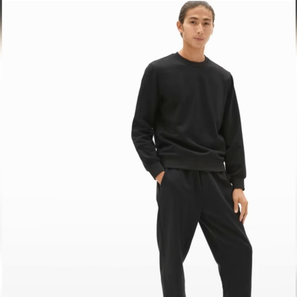 Everlane The French Terry crew uniform sweatshirt Large black